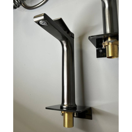 Смеситель для раковины Shevanik S8311T оружейная сталь