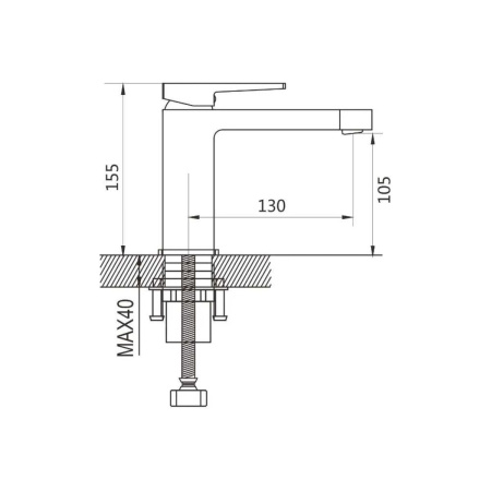 Смеситель для раковины Shevanik S6801C белый