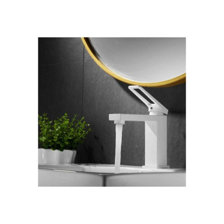 Смеситель для раковины Shevanik S6801C белый