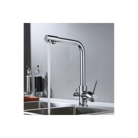 Смеситель для кухни Shevanik S328 с подключением фильтра питьевой воды, хром
