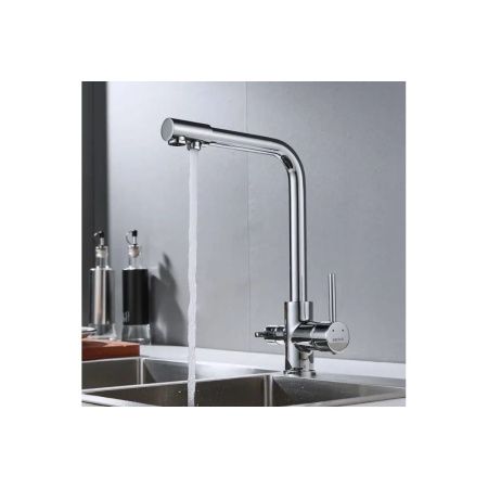 Смеситель для кухни Shevanik S328 с подключением фильтра питьевой воды, хром