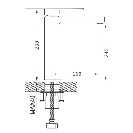 Смеситель для раковины Shevanik S9611H черный