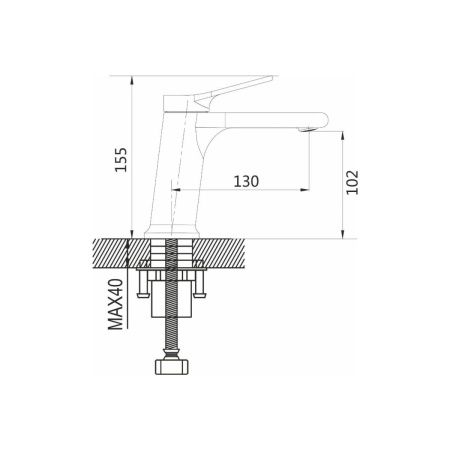 Смеситель для раковины Shevanik S8301 хром