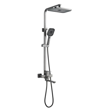 Душевая система Shevanik S7036T нержавеющая сталь, оружейная сталь