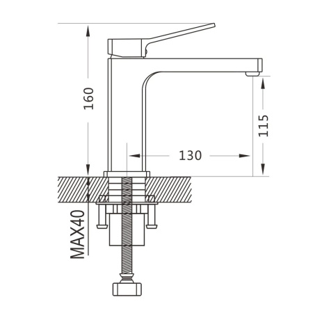 Смеситель для раковины Shevanik S9901C белый