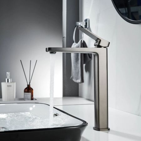 Смеситель для раковины Shevanik S9911T оружейная сталь