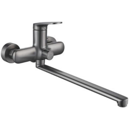 Смеситель для ванны Shevanik S8522T с изливом 35 см, оружейная сталь