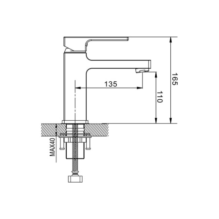 Смеситель для раковины Shevanik S8271H с гигиеническим душем, черный