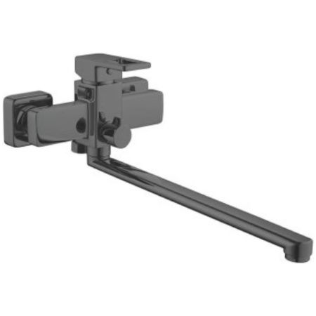 Смеситель для ванны Shevanik S8222T с изливом 35 см, оружейная сталь