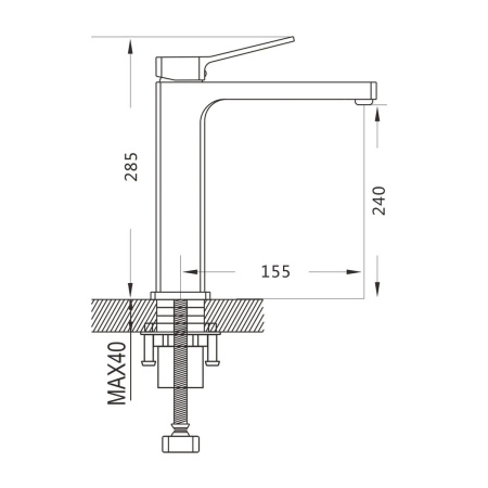 Смеситель для раковины Shevanik S9911H черный