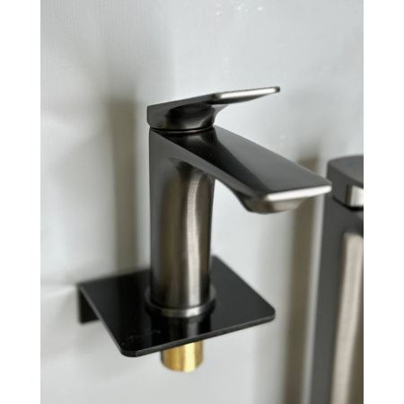 Смеситель для раковины Shevanik S9101T оружейная сталь