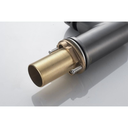 Смеситель для кухни Shevanik S963T гибкий излив, оружейная сталь