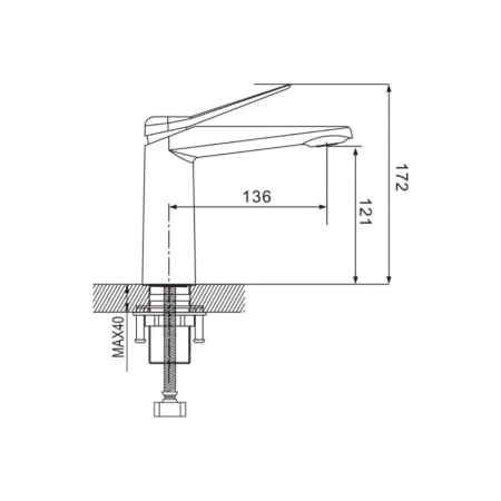 Смеситель для раковины Shevanik S8401 хром