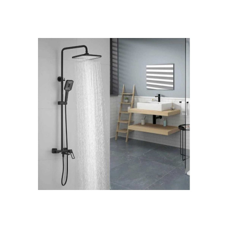 Душевая система Shevanik S6836T оружейная сталь