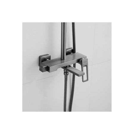 Душевая система Shevanik S6836T оружейная сталь