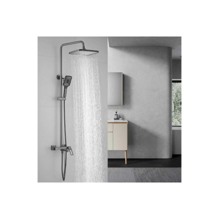 Душевая система Shevanik S6836T оружейная сталь