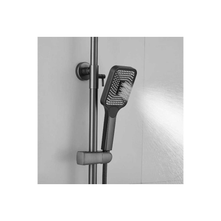 Душевая система Shevanik S6836T оружейная сталь