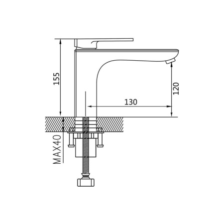 Смеситель для раковины Shevanik S8501 хром