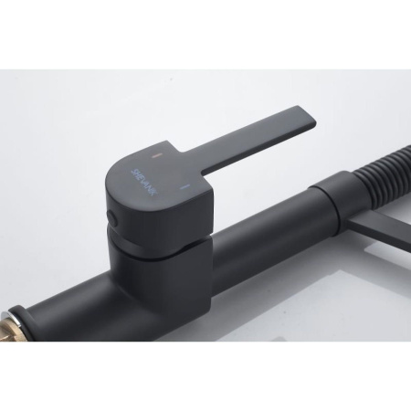 Смеситель для кухни Shevanik S963H гибкий излив, черный