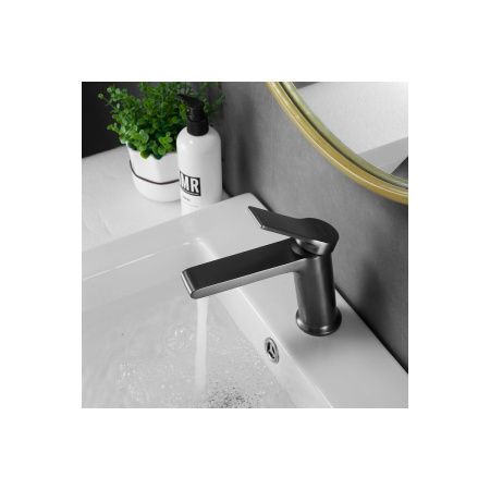 Смеситель для раковины Shevanik S8301T оружейная сталь