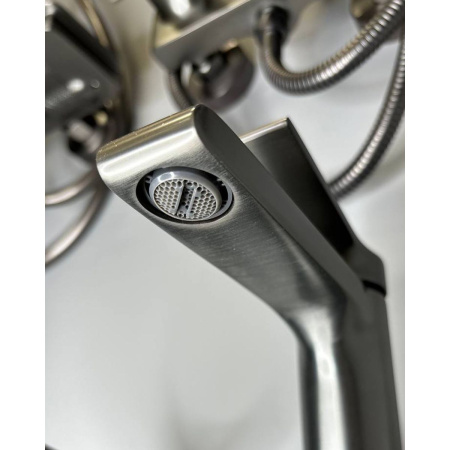 Смеситель для раковины Shevanik S8301T оружейная сталь