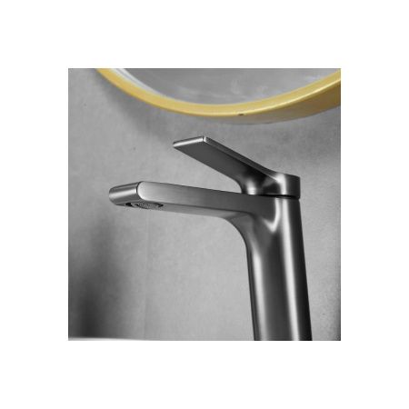 Смеситель для раковины Shevanik S8301T оружейная сталь