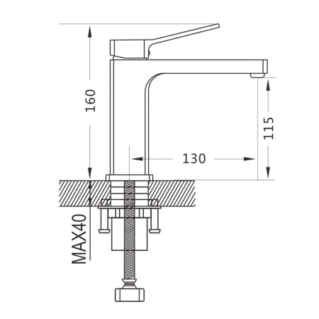Смеситель для раковины Shevanik S9901 хром