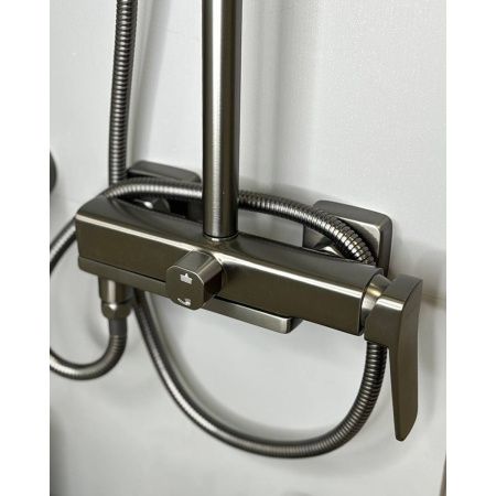 Душевая система Shevanik S9136T оружейная сталь