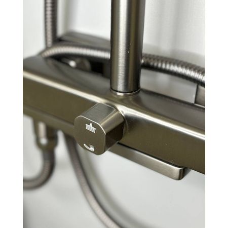 Душевая система Shevanik S9136T оружейная сталь