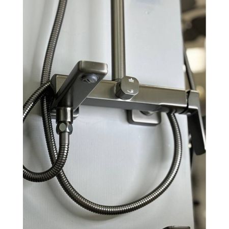 Душевая система Shevanik S9136T оружейная сталь