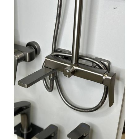 Душевая система Shevanik S9136T оружейная сталь