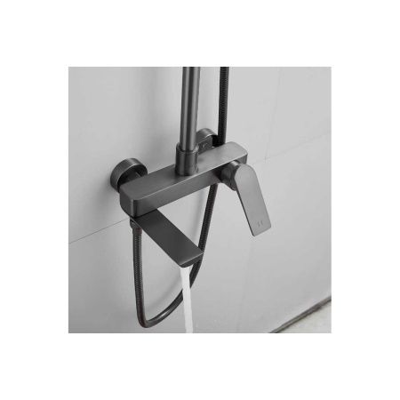 Душевая система Shevanik S9136T оружейная сталь