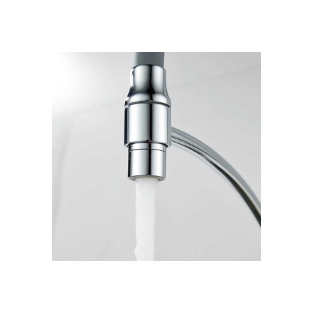 Смеситель для кухни Shevanik S743-9 гибкий излив, серый