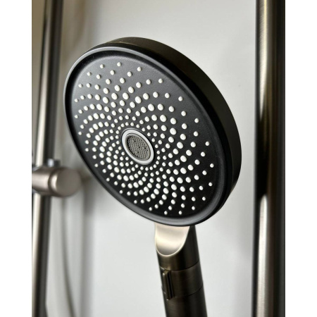 Душевая система Shevanik S8336T оружейная сталь