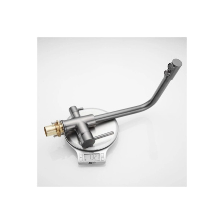 Смеситель для кухни Shevanik S328T с подключением фильтра питьевой воды, оружейная сталь