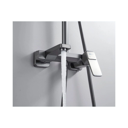 Душевая система Shevanik S9736T оружейная стал