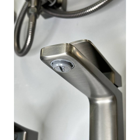 Смеситель для раковины Shevanik S9601T оружейная сталь