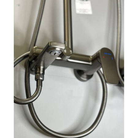 Душевая система Shevanik S8536T оружейная сталь