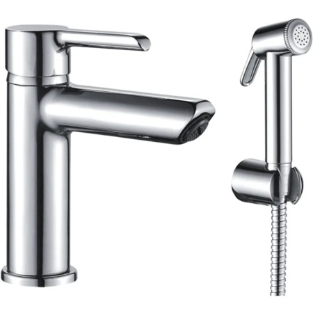Смеситель для раковины Shevanik S6071с гигиеническим душем, хром
