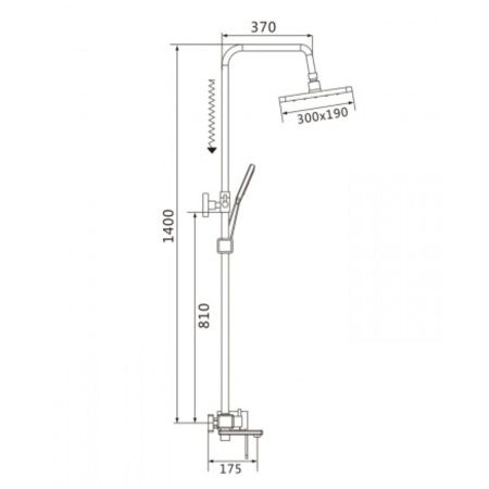 Душевая система Shevanik S8536 хром