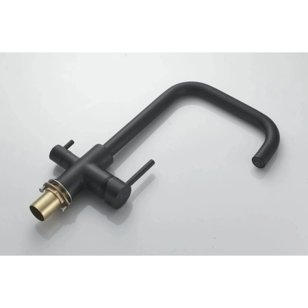 Смеситель для кухни Shevanik S228H с подключением фильтра питьевой воды, черный