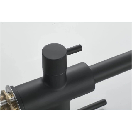 Смеситель для кухни Shevanik S228H с подключением фильтра питьевой воды, черный