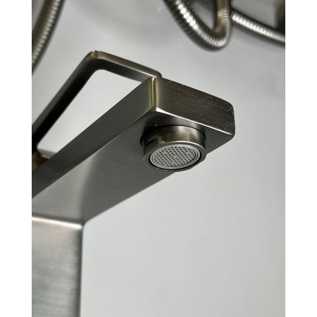 Смеситель для раковины Shevanik S6801T оружейная сталь