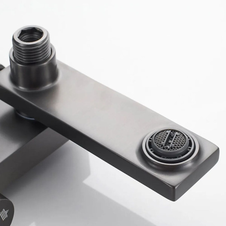 Душевая система Shevanik S9636T оружейная сталь