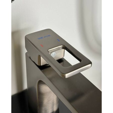 Смеситель для раковины Shevanik S8201T оружейная сталь