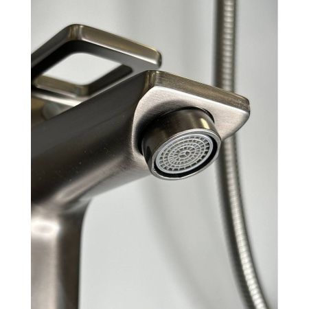 Смеситель для раковины Shevanik S8201T оружейная сталь