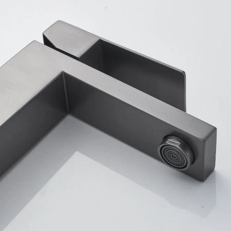 Смеситель для раковины Shevanik S7001T нержавеющая сталь, оружейная сталь