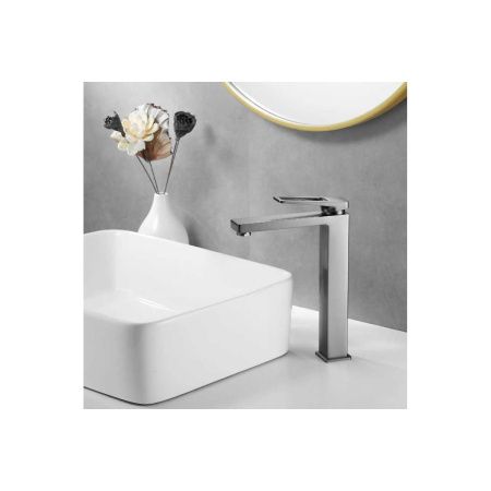 Смеситель для раковины Shevanik S6811T оружейная сталь