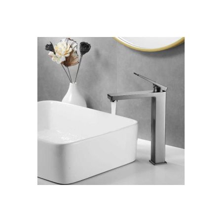 Смеситель для раковины Shevanik S6811T оружейная сталь