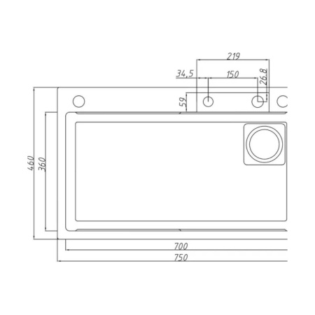 Мойка для кухни многофункциональная Savol S-SC003W белая из нержавеющей стали, 75*46 см без LED-дисплея